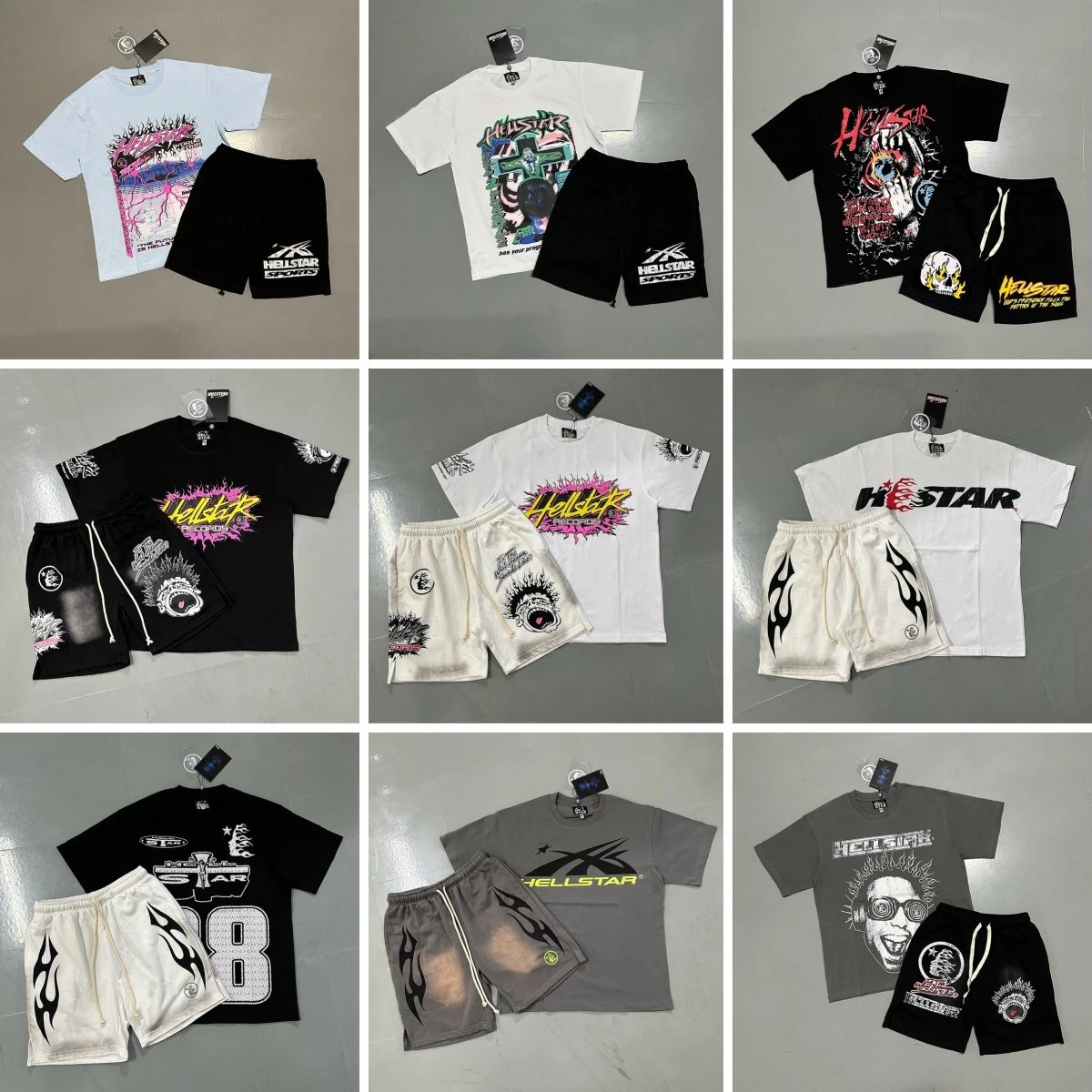 American Streetwear Tee & Shorts Set