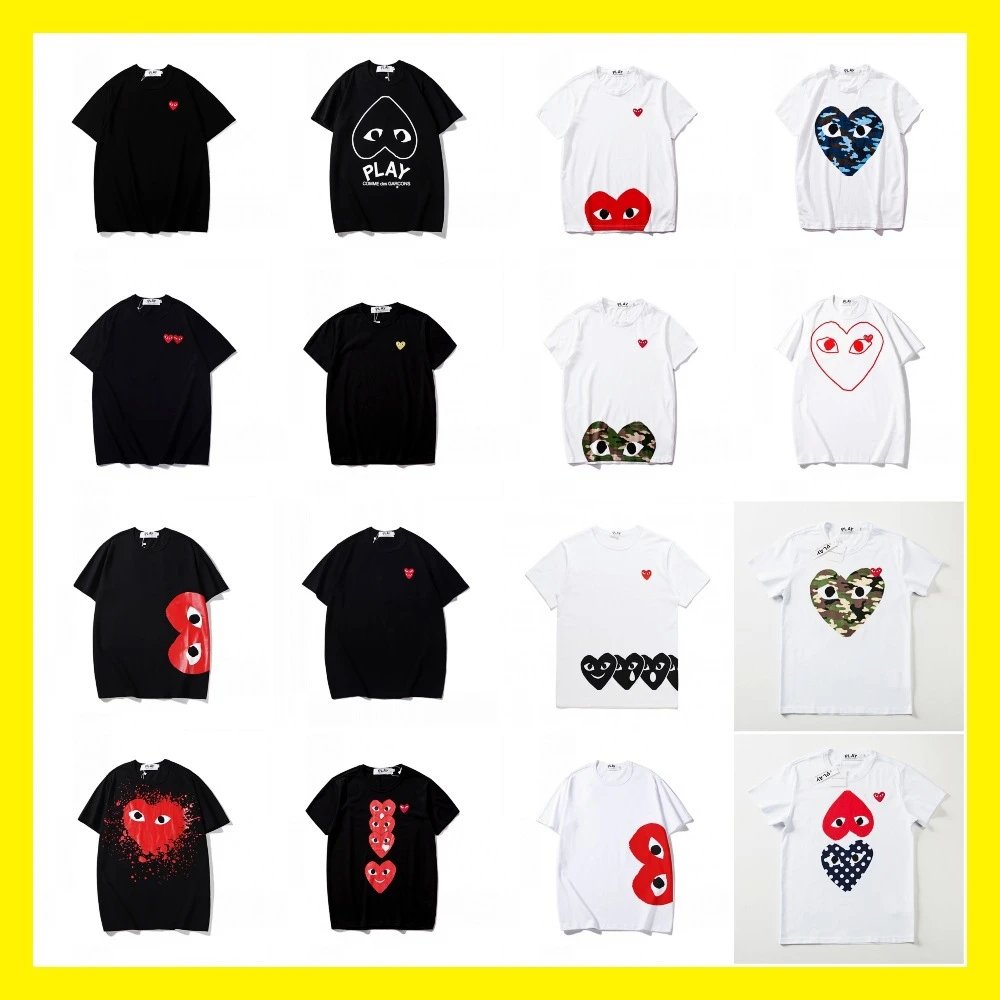 Heart Embroidered Couple Tee
